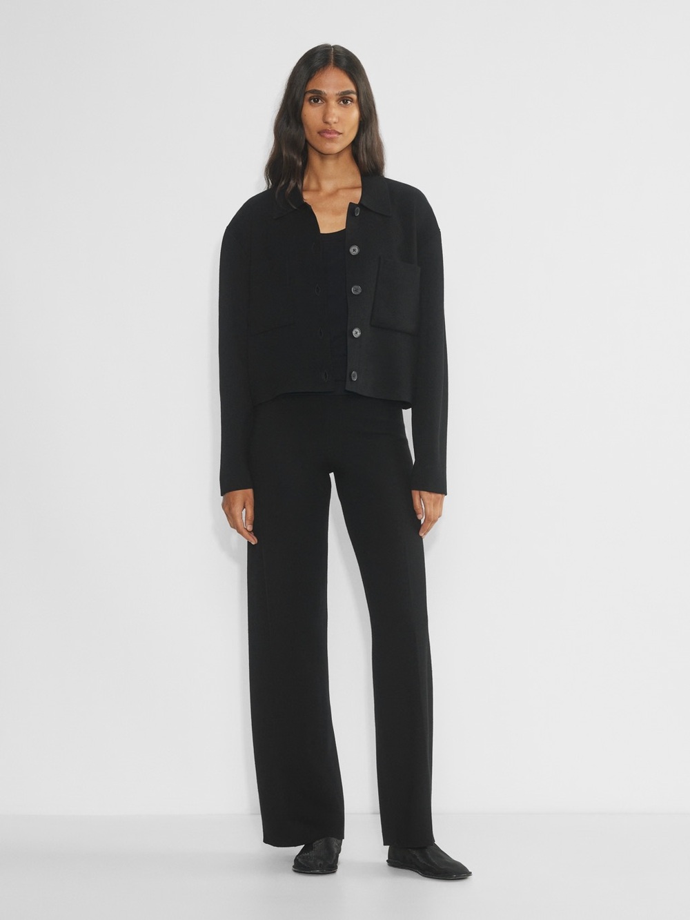 Aritzia Black souvenir Wide-Leg Knit Pants - Women